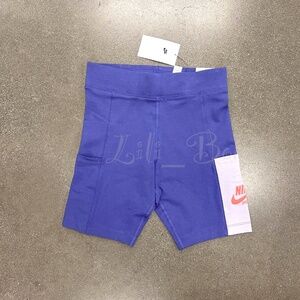NWT Nike DR5927-430 Women's NSW Sportswear High Rise Bike Shorts Lapis Size L